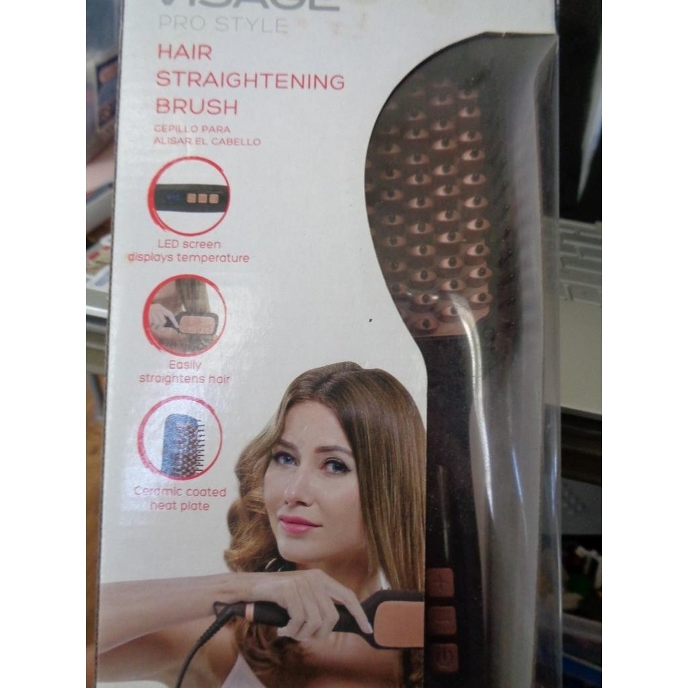 Visage Pro Style Hair Straightening Brush Ceramic